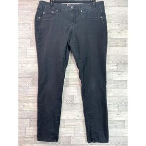 SO Authentic AE Black‎ Denim Skinny Jeans Faded Wash Mid Rise Y2K Size 13